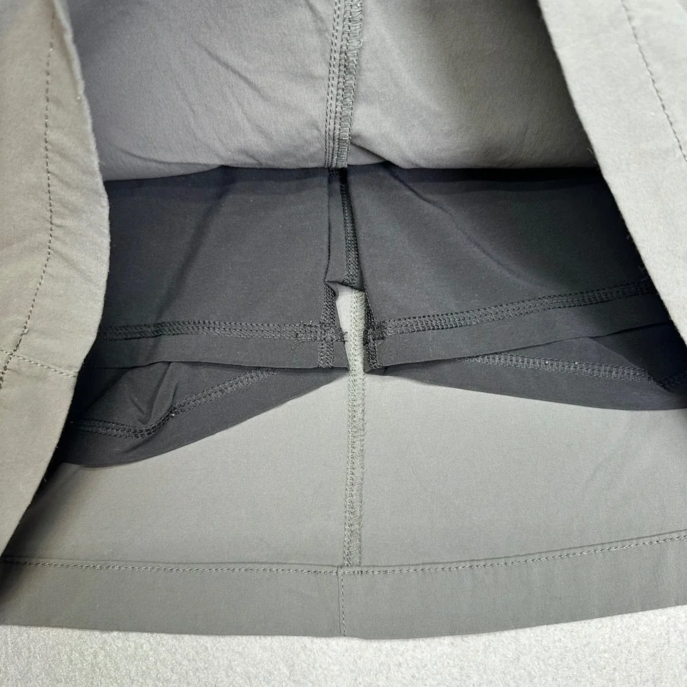 Eddie Bauer‎ First Ascent Womens 4 Gray Olive Green Hiking Outdoor Skort Stretch